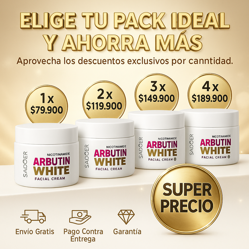 Crema Facial SADOER con Niacinamida y Arbutina