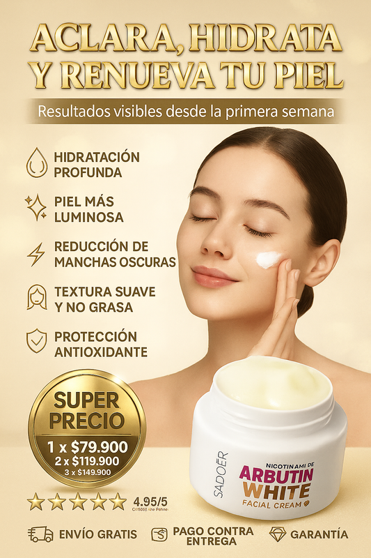 Crema Facial SADOER con Niacinamida y Arbutina